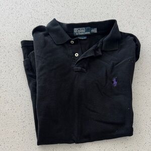 Polo by Ralph Lauren Black Polo with Purple Logo